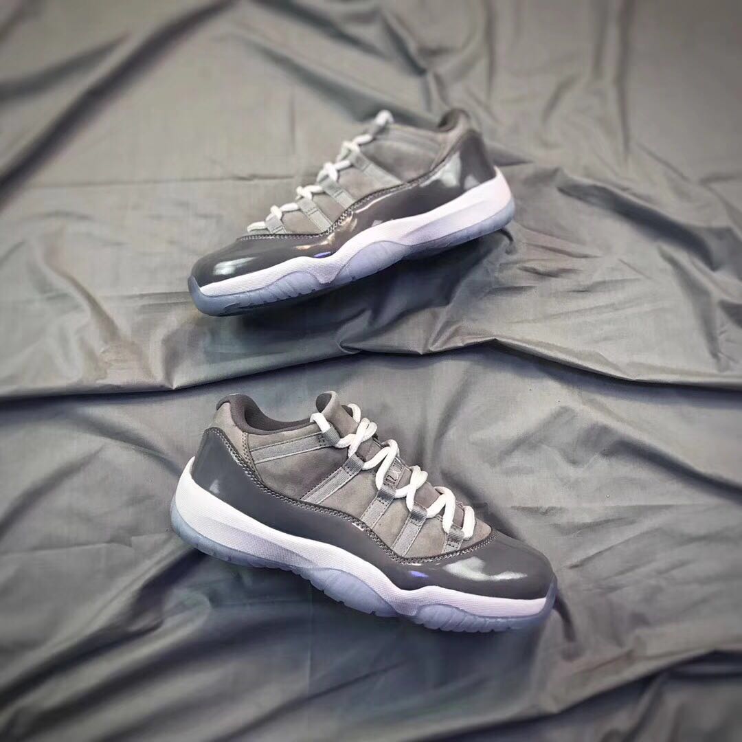 2018 Air Jordan 11 Low Cool Grey Shoes - Click Image to Close